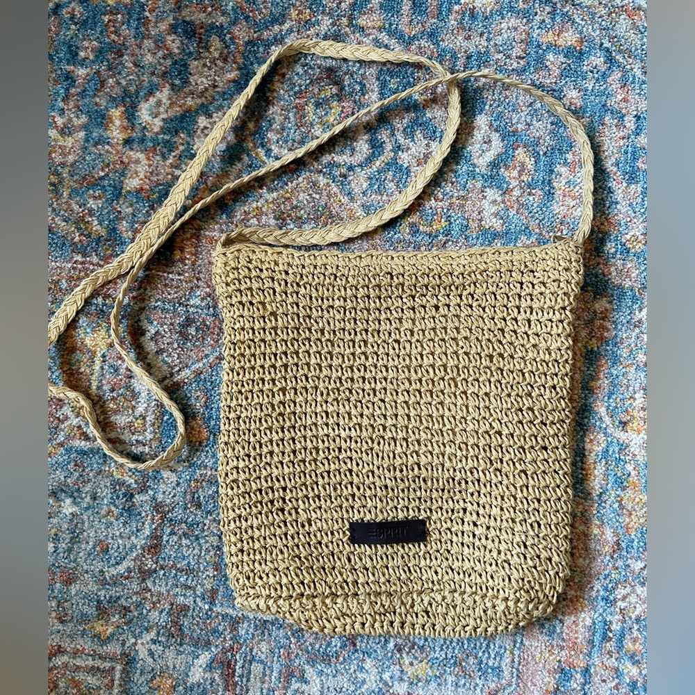 Esprit Cross Body Woven Straw Bag